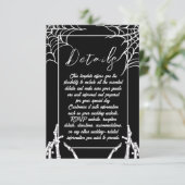 黒ゴシック骨格ハロウェディング詳細 エンクロージャーカード (スタンド正面)