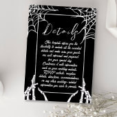 黒ゴシック骨格ハロウェディング詳細 エンクロージャーカード