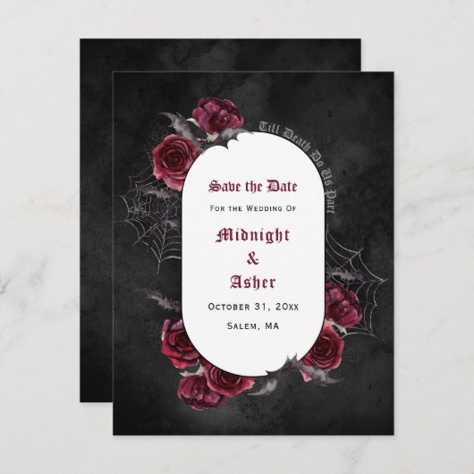 黒ゴシックTil Death私たちPart Save日付 (正面/裏面)