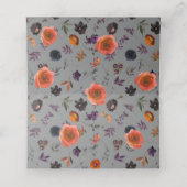 黒ゴシッ華美クの花模様モノグラム プレイスカード (内部開封)