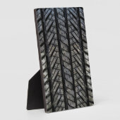 黒ゴムタイヤ糸組デザイン フォトプラーク (側面)