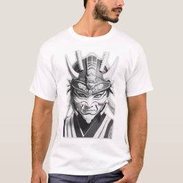 黒サムライのお面グラフィックTシャツ Tシャツ