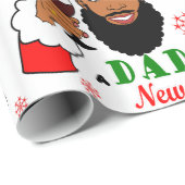 黒サンタデパクリスマスマンメンズヒゲ ラッピングペーパー (ロールコーナー)