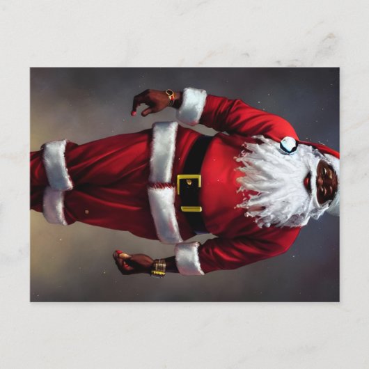 黒サンタ葉書 ポストカード (正面)