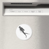 黒シルエットスキューバダイバー マグネット (インサイチュ (食洗機))