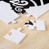 黒シルエットスナッパーカメ ジグソーパズル (側面)