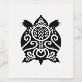 黒シルエットスナッパーカメ ワインラベル (シングルラベル)