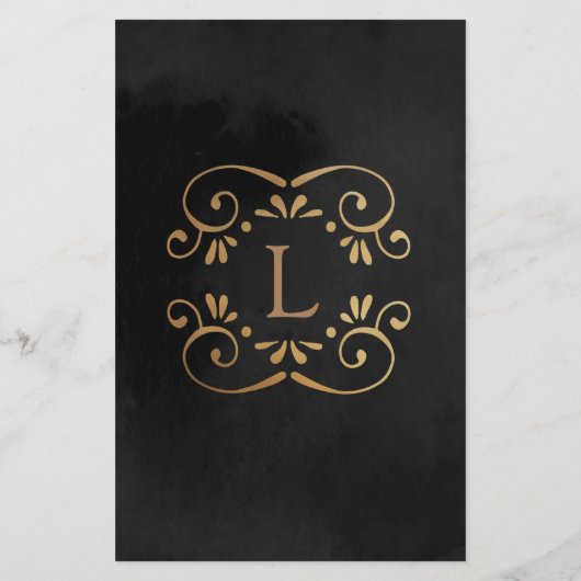 黒シルクの金ゴールドが華やかなサービスと価格フライヤー (裏面)