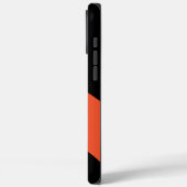 黒シンプルとオレンジの波 Case-Mate iPhoneケース (裏面 / 左)