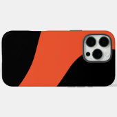 黒シンプルとオレンジの波 Case-Mate iPhoneケース (裏面 (横))