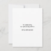 黒シンプルと白のサンキューカード – フラット サンキューカード (裏面)