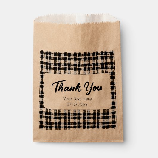 黒シンプルと白のプライドのギンガムパターン フェイバーバッグ (正面)