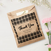 黒シンプルと白のプライドのギンガムパターン フェイバーバッグ (封をした状態)