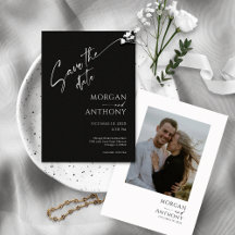 黒シンプルと白の写真日付の保存