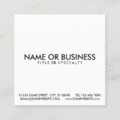 黒シンプルと白 スクエア名刺 (正面)