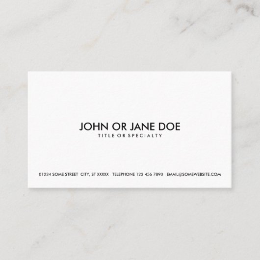 黒シンプルと白 名刺 (正面)