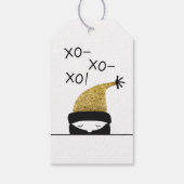 黒シンプルと金ゴールドのxoxo冬キャップとの間 ギフトタグ (裏面)