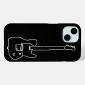 黒シンプルのギター Case-Mate iPhoneケース (裏面 (横))
