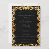 黒シンプルのクリエレガントスマスパーティの招待状 招待状 (正面)