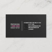 黒シンプルテクスメエレガントークアーティストモダン 名刺 (裏面)