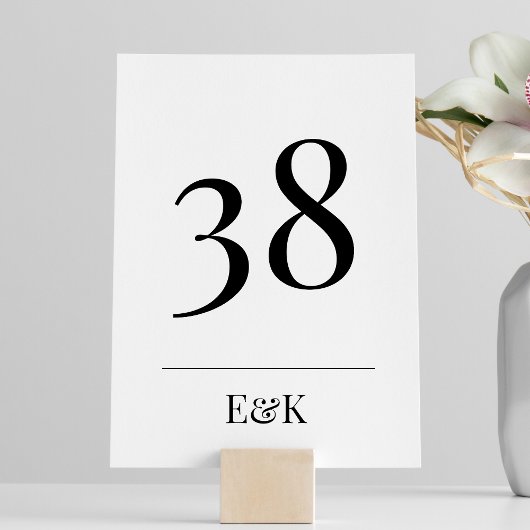 黒シンプルプモダンライ結婚ンのテーブル テーブルナンバー