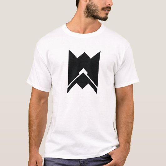 黒シンプルモダンロゴ Tシャツ (正面)