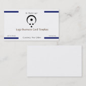 黒シンプル円ロゴの円 名刺 (正面/裏面)