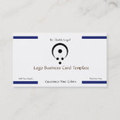 黒シンプル円ロゴの円 名刺 (正面)