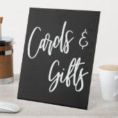 黒シンプル字カジュアルカードとギフト 台座サイン (インサイチュ)