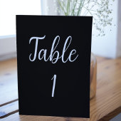 黒シンプル書結婚の表番号 テーブルナンバー