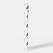 黒シンプル灰色サッカーボールモノグラムの Case-Mate iPhoneケース (裏面 / 右)