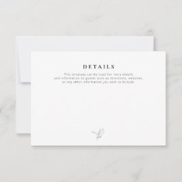 黒シンプル白の結婚詳細 出欠カード