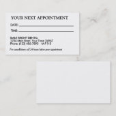 黒シンプル白アポイントメントカード 名刺 (正面/裏面)