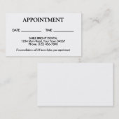 黒シンプル白アポイントメントカード 名刺 (正面/裏面)