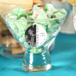 黒シンプル白イメージズ結婚のユー感謝していザ ラウンドシール