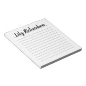 黒シンプル白ミニマルトレンディーメモ帳 ノートパッド (アングル)