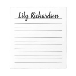 黒シンプル白ミニマルトレンディーメモ帳 ノートパッド