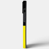 黒シンプル色に赤と黄色の幾何学色ブロック Case-Mate iPhoneケース (裏面 / 左)