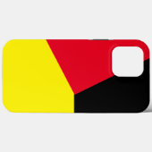 黒シンプル色に赤と黄色の幾何学色ブロック Case-Mate iPhoneケース (裏面 (横))