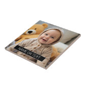 黒シンプル色ブロック付き文字写真 タイル (側面)