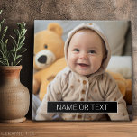 黒シンプル色ブロック付き文字写真 タイル<br><div class="desc">このデザインは正方形の写真を使用できる。名前、懇親会、年を追加する – 本当にブラックボックスと白い文字に適合するすべての文字。変更をもし行うには、ツークリックルの写真を調整する必要がある。</div>