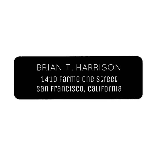 黒シンプル色 ラベル (正面)