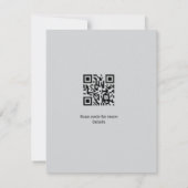 黒シンプルw名前の追加文字編集可能 出欠カード (裏面)