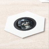 黒シーズー（犬）tzu ペーパーコースター (アングル)