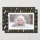 黒シームレモダンス金ゴールドホワイトフォレストパイン シーズンカード (正面/裏面)