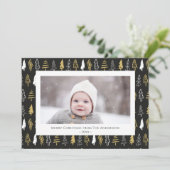 黒シームレモダンス金ゴールドホワイトフォレストパイン シーズンカード (スタンド正面)