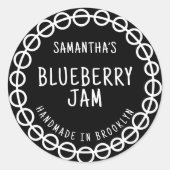 黒ジャムラベルシール ラウンドシール (正面)