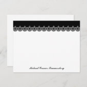 黒スカラップで仕上げられたダビデの星は感謝していしています サンキューカード (正面/裏面)