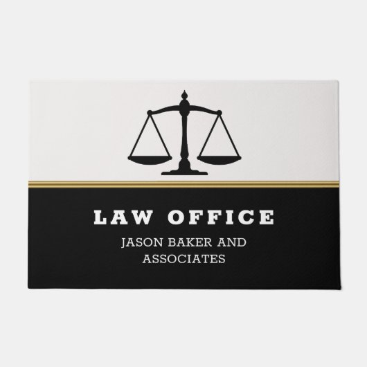 黒スケール ドアマット (正面)