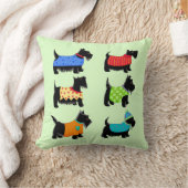 黒スコッツティテリアドッグズグリーン装飾品 クッション (ブランケット)